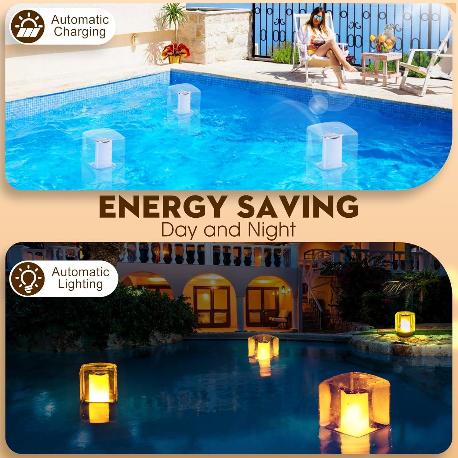 Luces Flotantes Solares para Piscina LanPool 2PCS IP68
