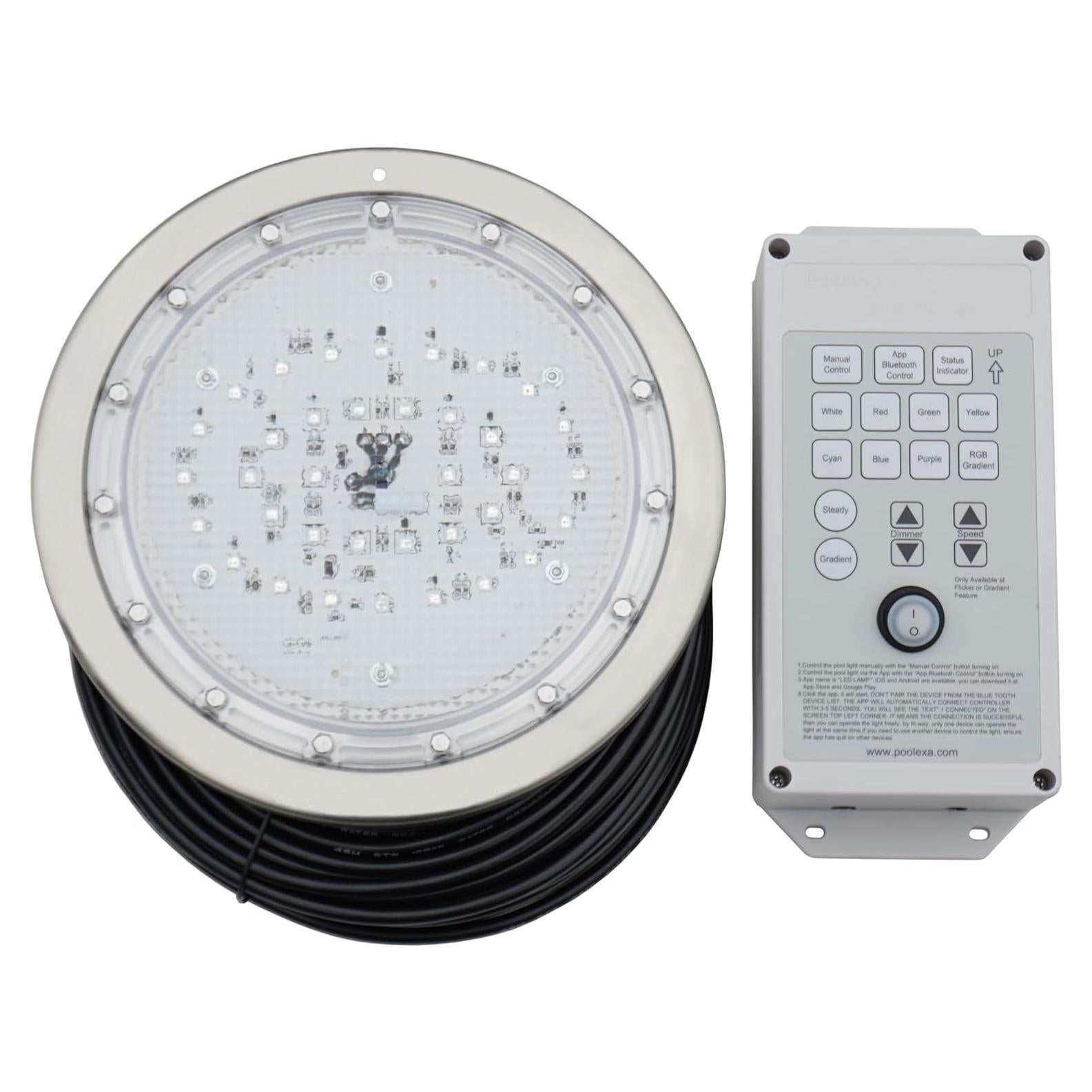 Luz LED empotrada para piscina Poolexa 54W multicolor 4320 lúmenes