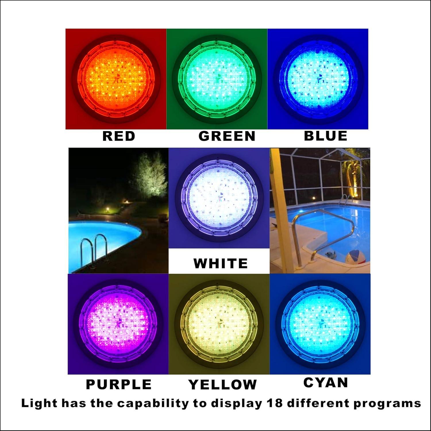 Luz LED empotrada para piscina Poolexa 54W multicolor 4320 lúmenes