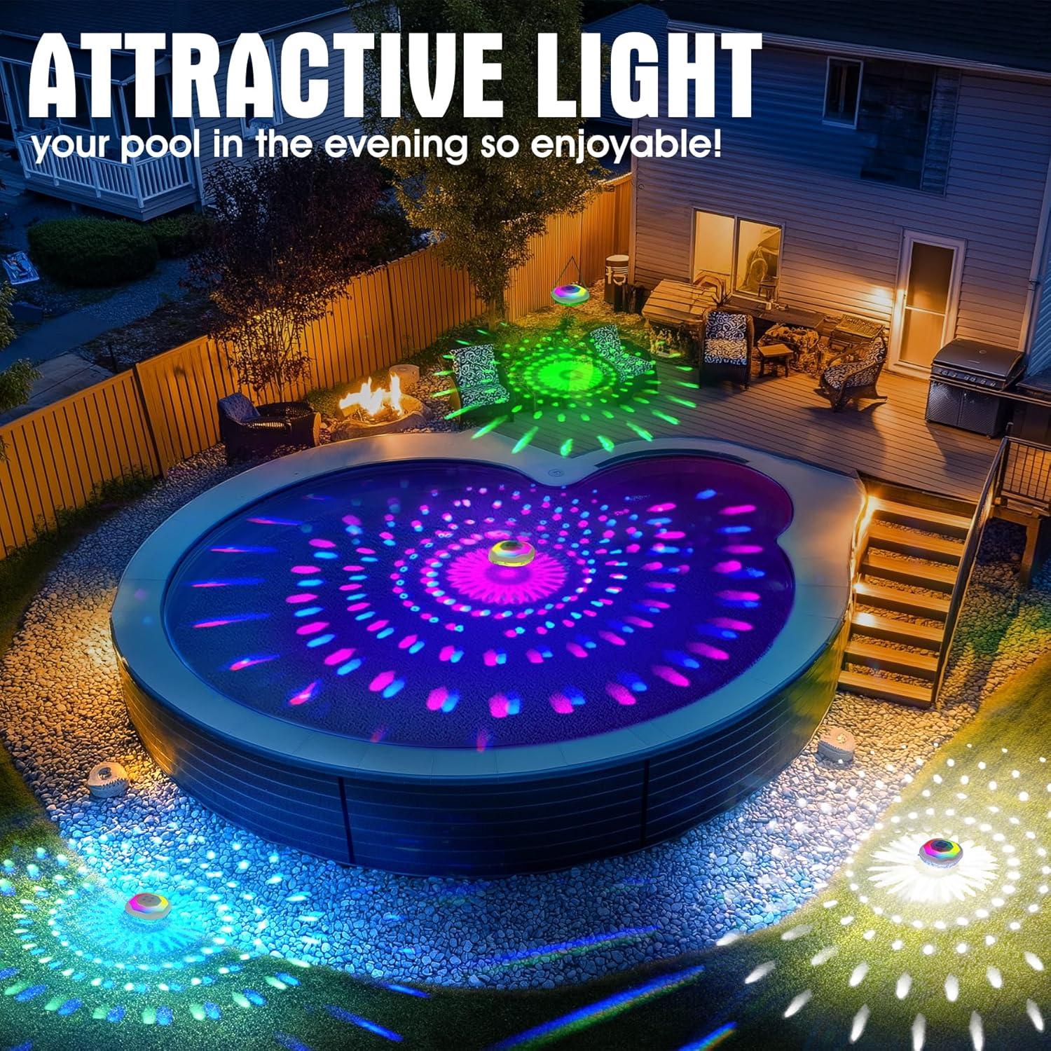 Luces Flotantes para Piscina Niceput V1601L IP68 9000mAh