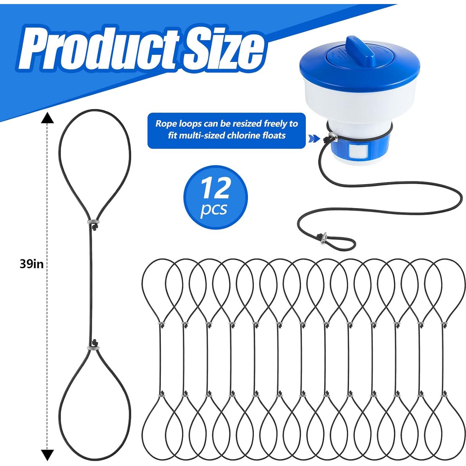 Correas Flotantes de Cloro Woanger - 12 Piezas Ajustables