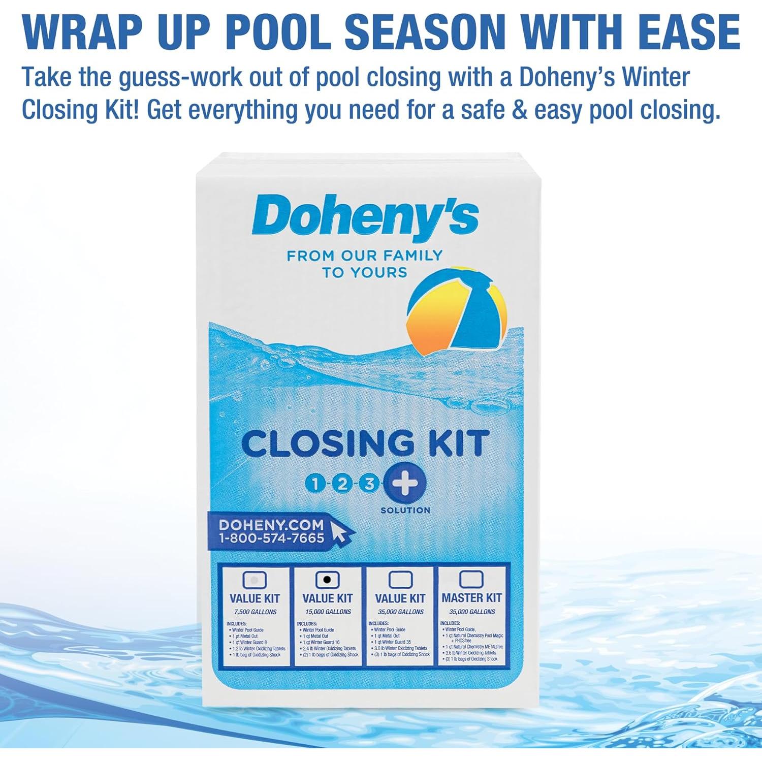 Kit de Cierre de Piscina Doheny para 15,000 Galones