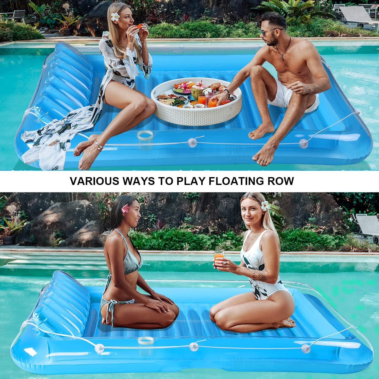 Flotador Inflable SLLAK para Piscina Adultos 216x145cm Azul