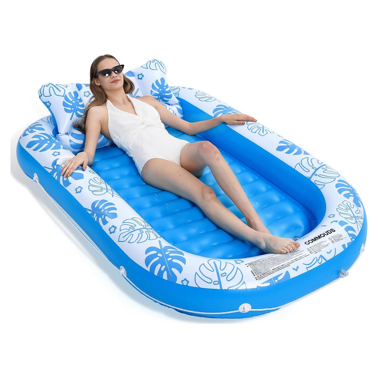 Flotador Inflable COMMOUDS con Almohada Cervical 180 cm