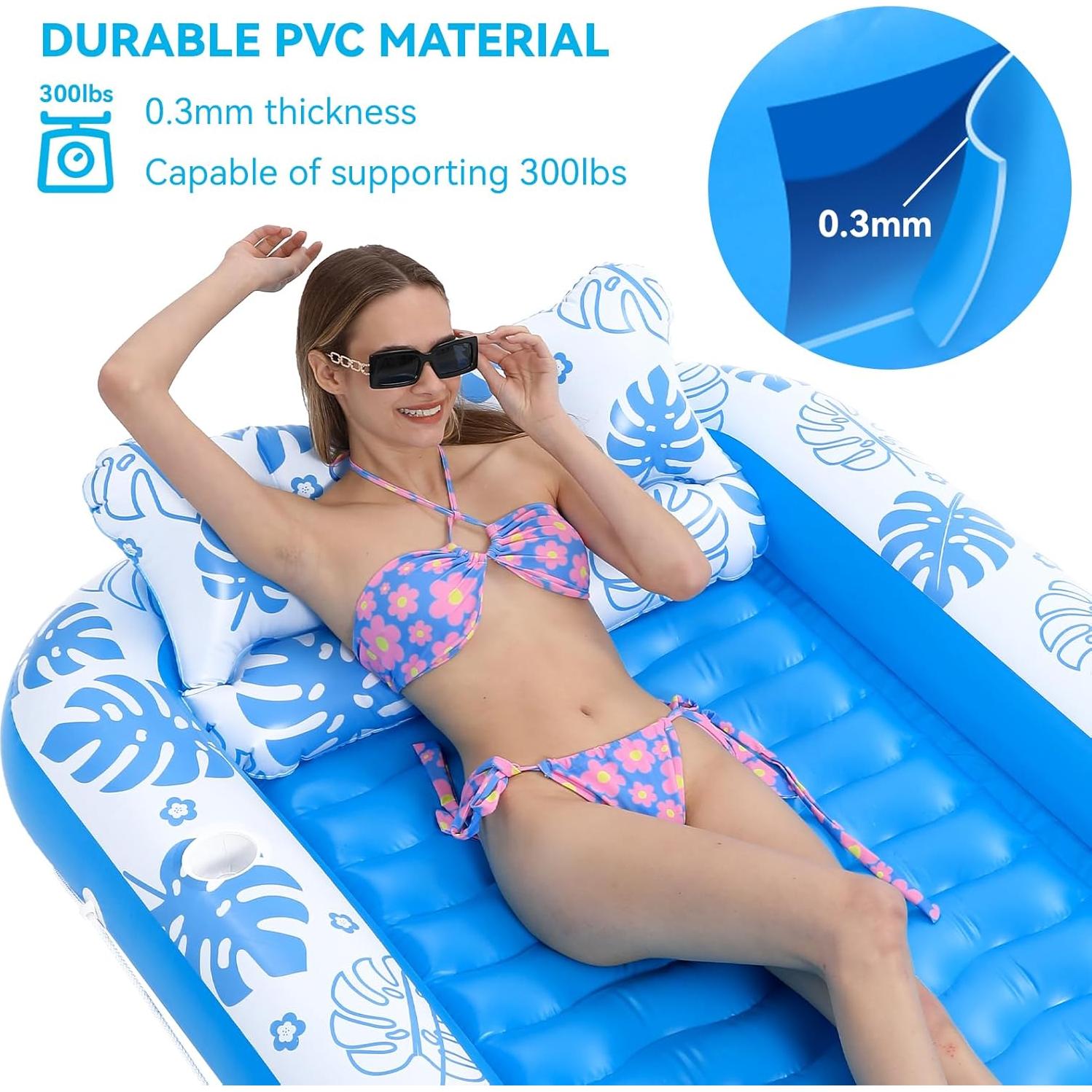 Flotador Inflable COMMOUDS con Almohada Cervical 180 cm