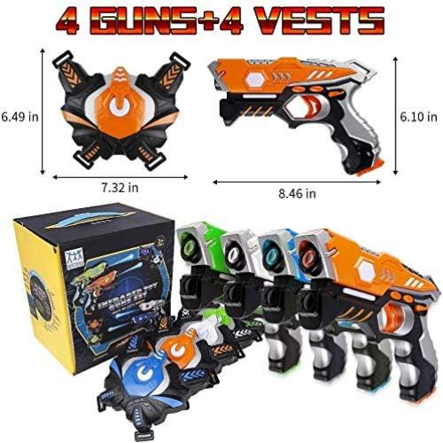 Conjunto de Laser Tag HISTOYE 4 Pistolas y Chalecos 1.68kg