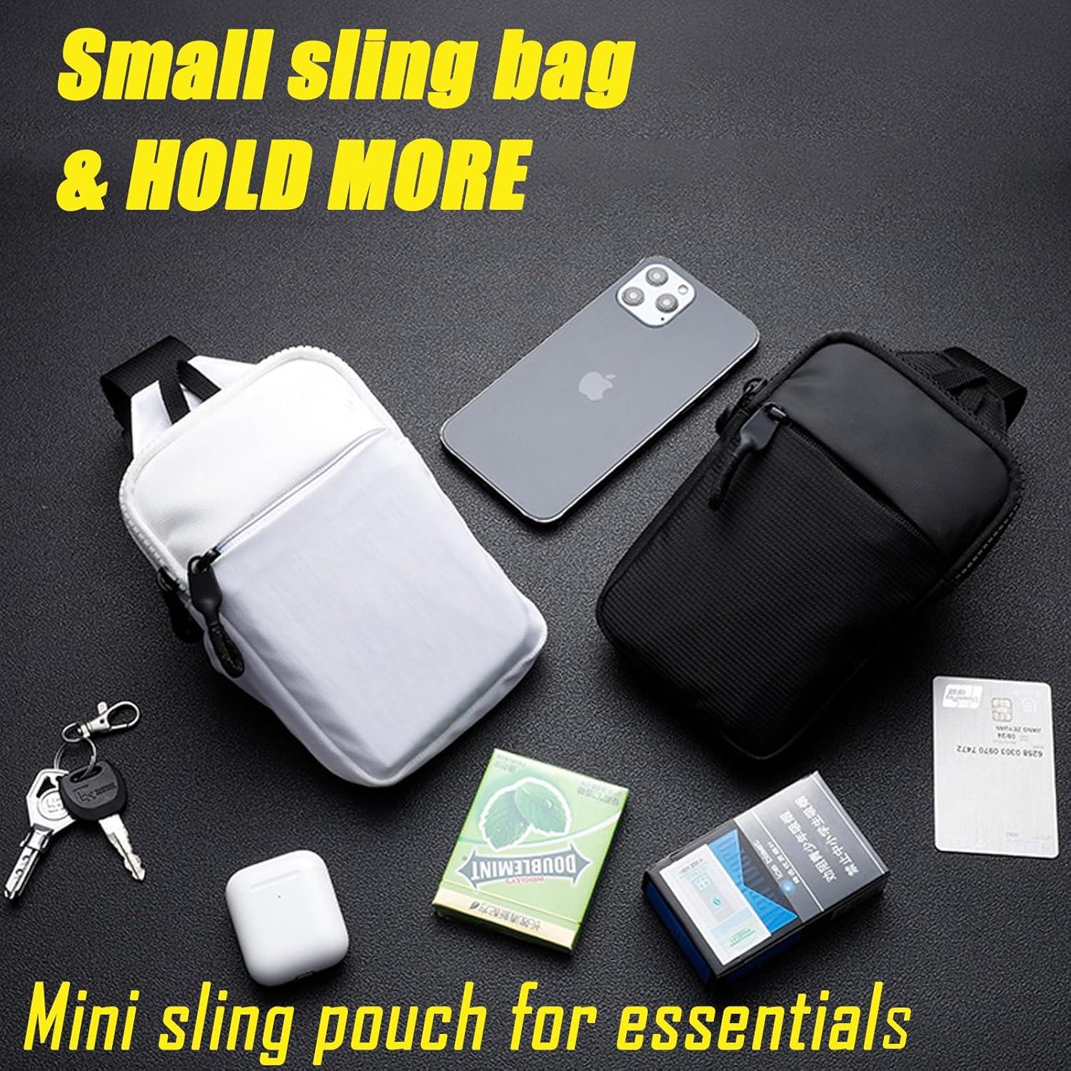 Bolsa Cruzada USHAKE Negra para Hombres y Mujeres - 27.4x21 cm