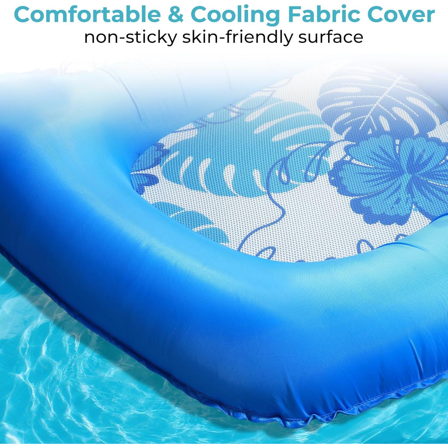Flotador Inflable Cubierto de Tela POOLACC 178x100cm con Dosel
