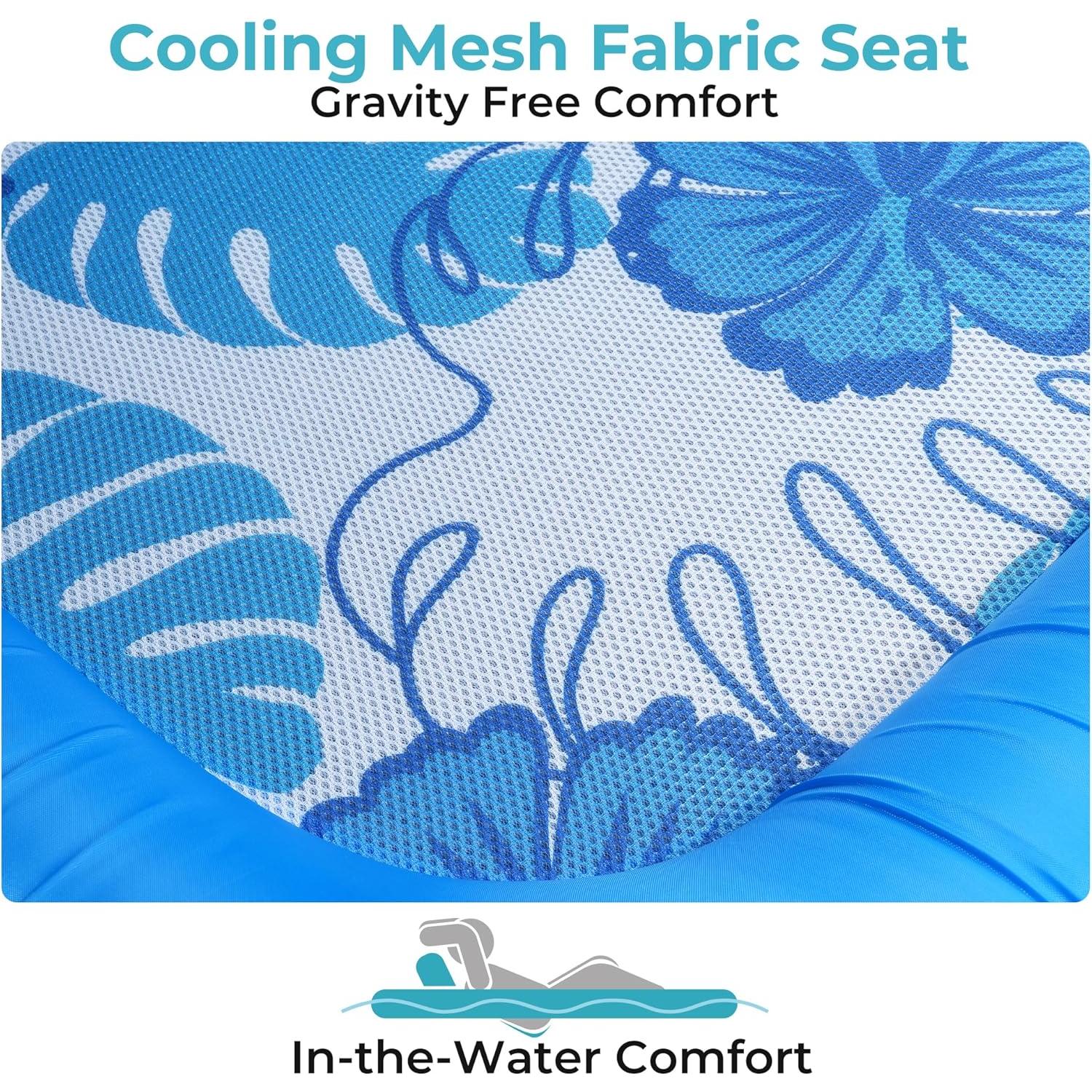 Flotador Inflable Cubierto de Tela POOLACC 178x100cm con Dosel