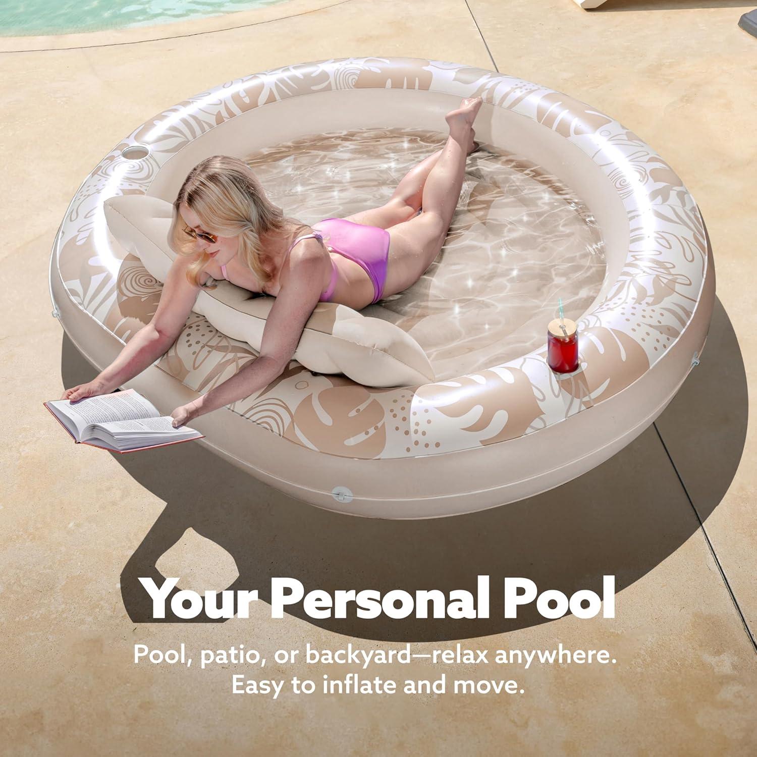 Flotador Inflable Sloosh Champagne 182.88x165.1 cm Adultos