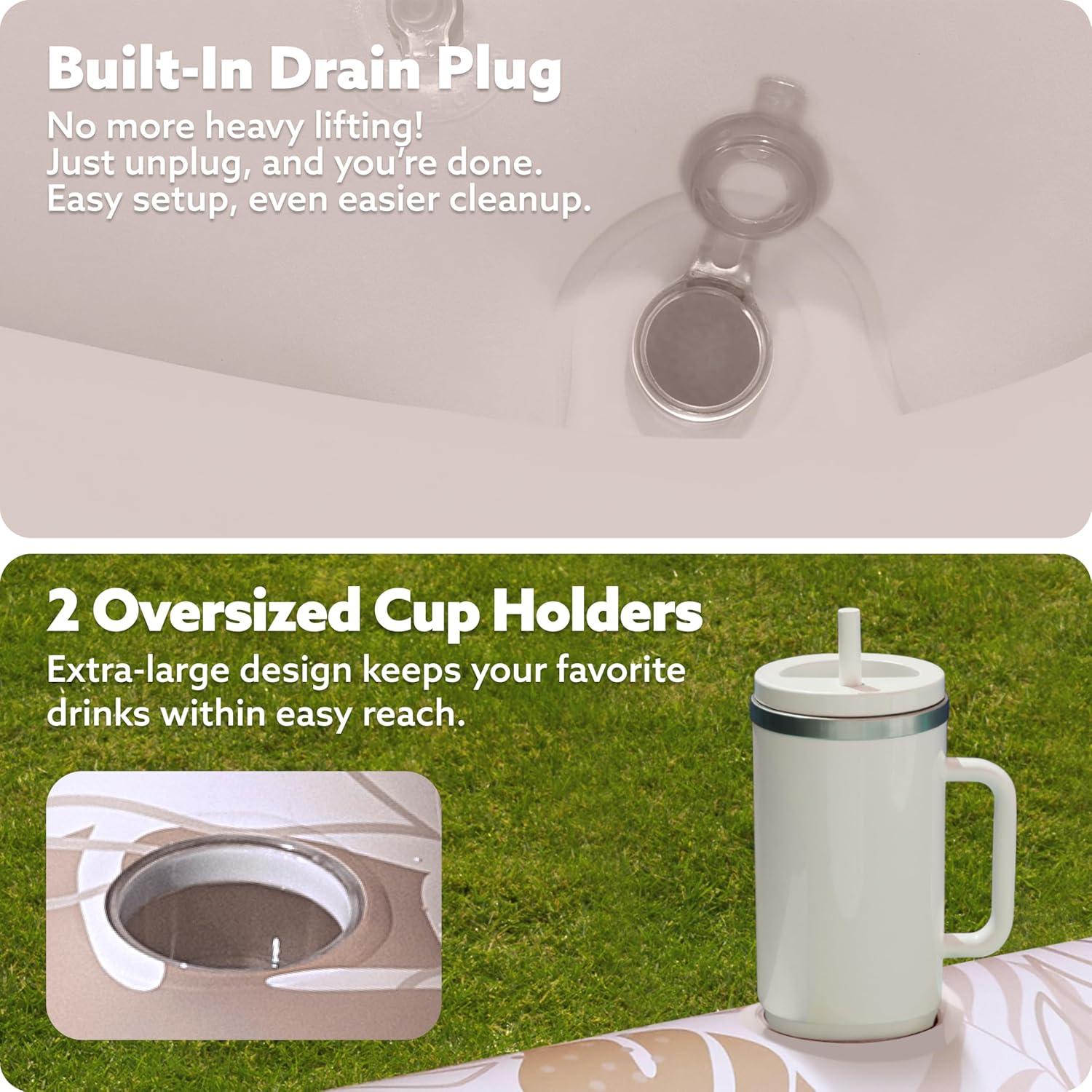 Flotador Inflable Sloosh Champagne 182.88x165.1 cm Adultos