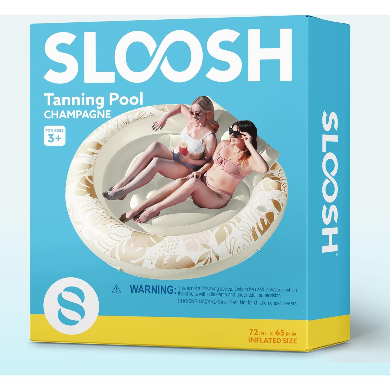 Flotador Inflable Sloosh Champagne 182.88x165.1 cm Adultos
