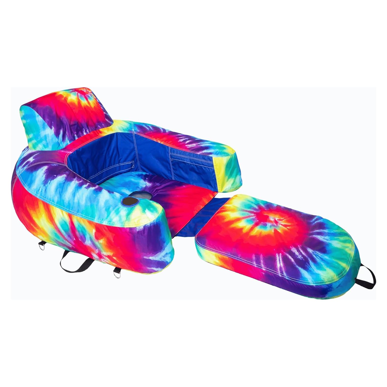 Flotador Inflable Freetime Fun Feelin' Groovy Tie-Dye 177.8x101.6cm