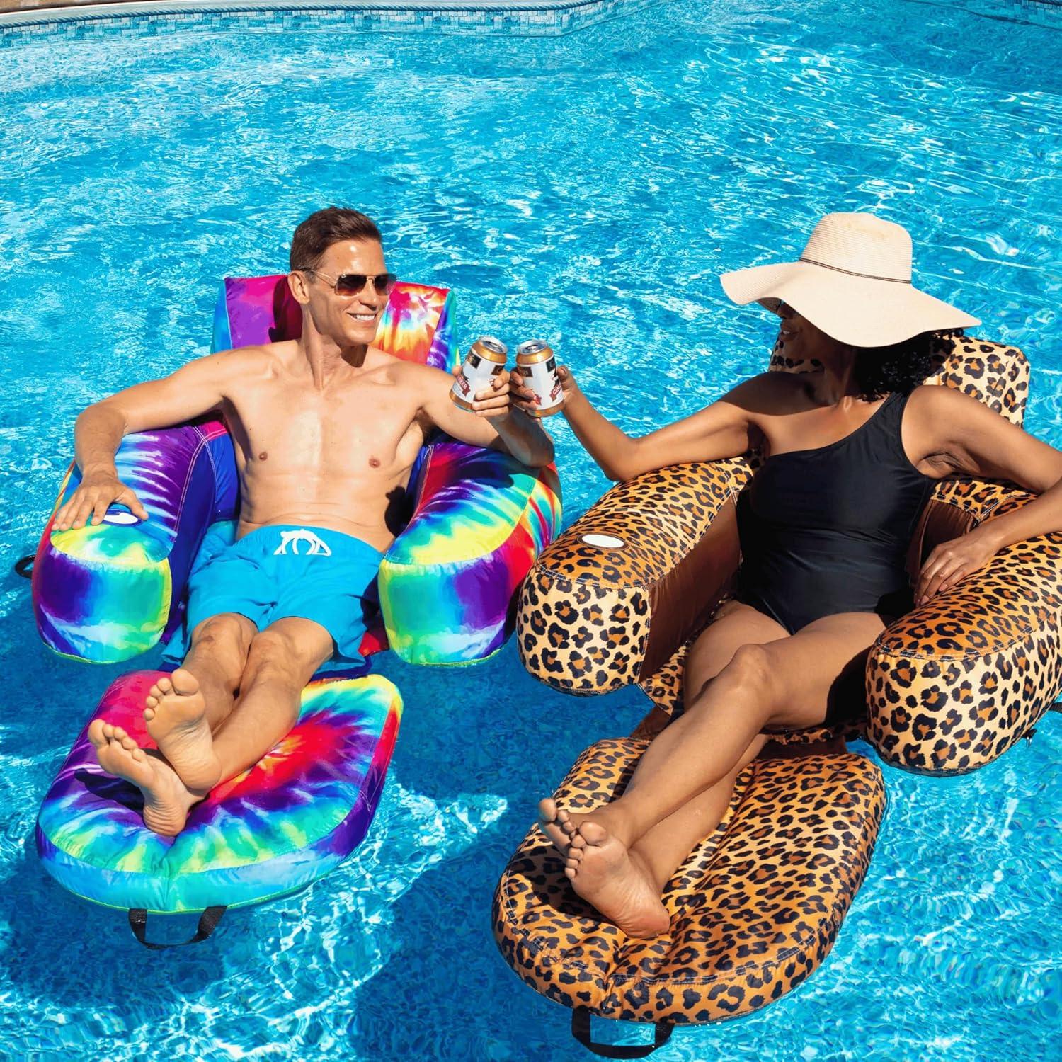 Flotador Inflable Freetime Fun Feelin' Groovy Tie-Dye 177.8x101.6cm