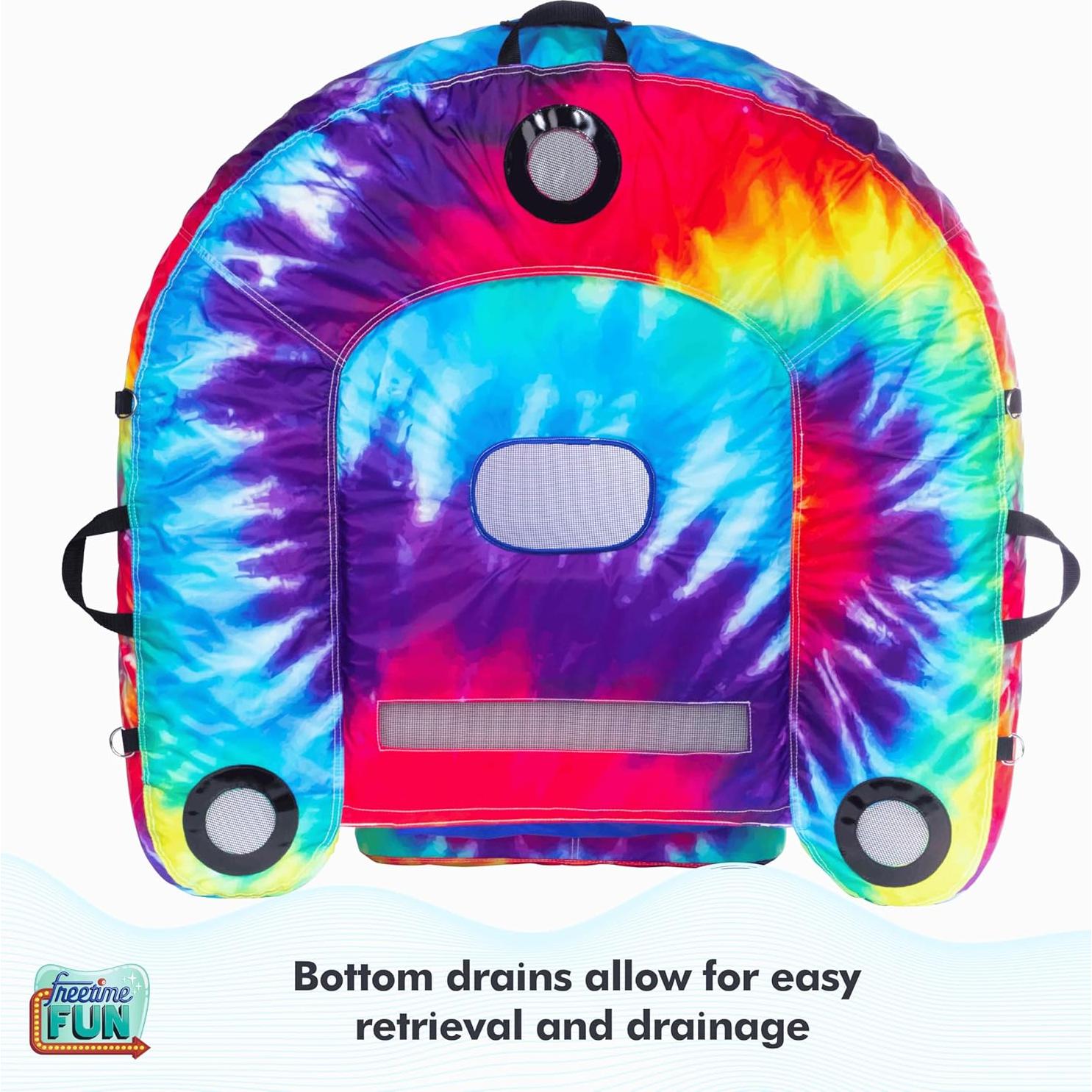 Flotador Inflable Freetime Fun Feelin' Groovy Tie-Dye 177.8x101.6cm