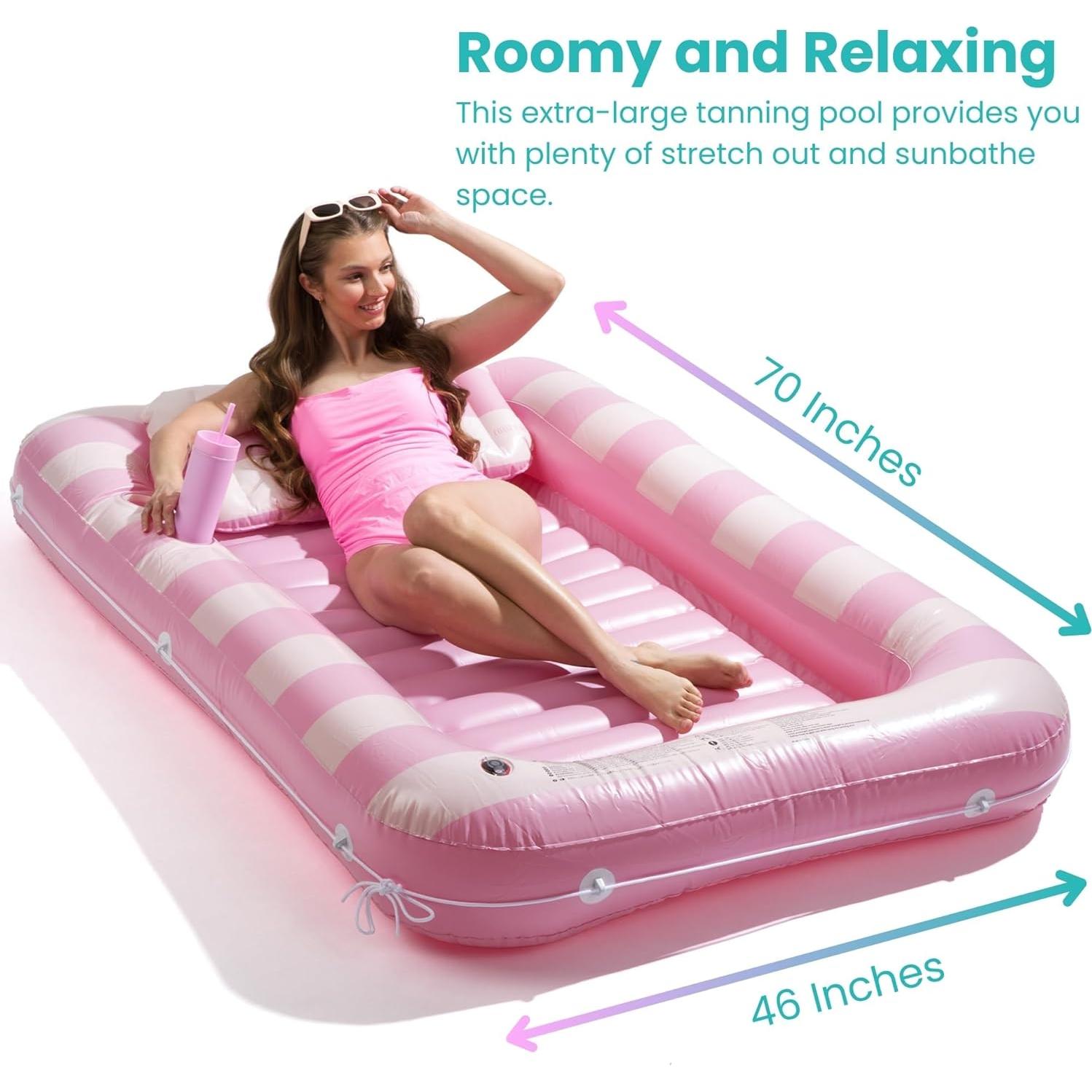 Flotador Inflable Coast & Kee Nube de Rosa 178x117 cm con Almohada