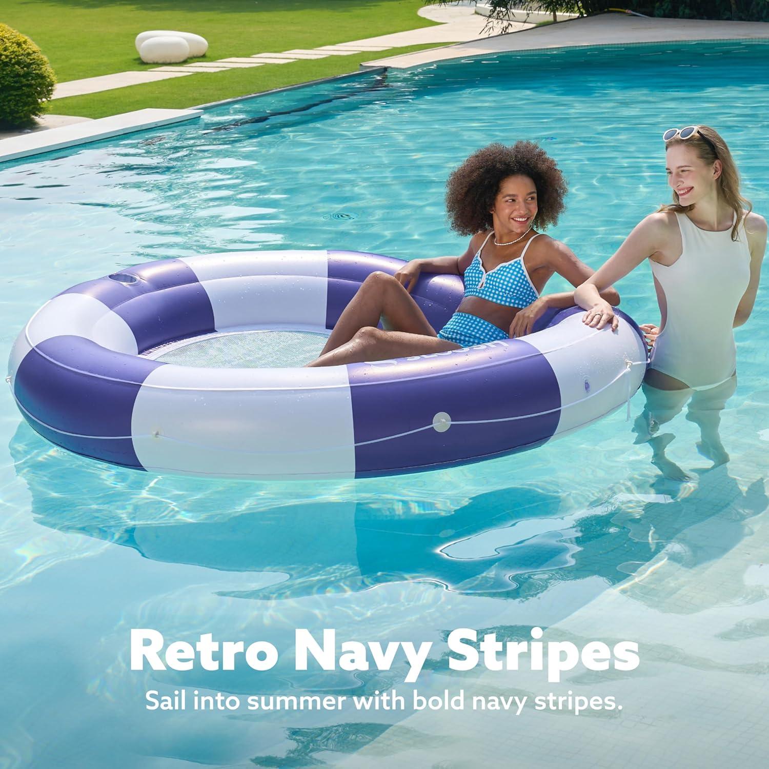 Flotador Inflable Sloosh 203 cm con Malla y 2 Portavasos