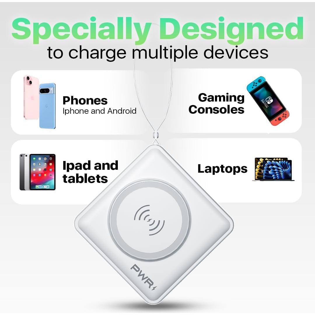 Banco de Poder PWR Travel PRO 5-en-1 10,000mAh Carga Rápida