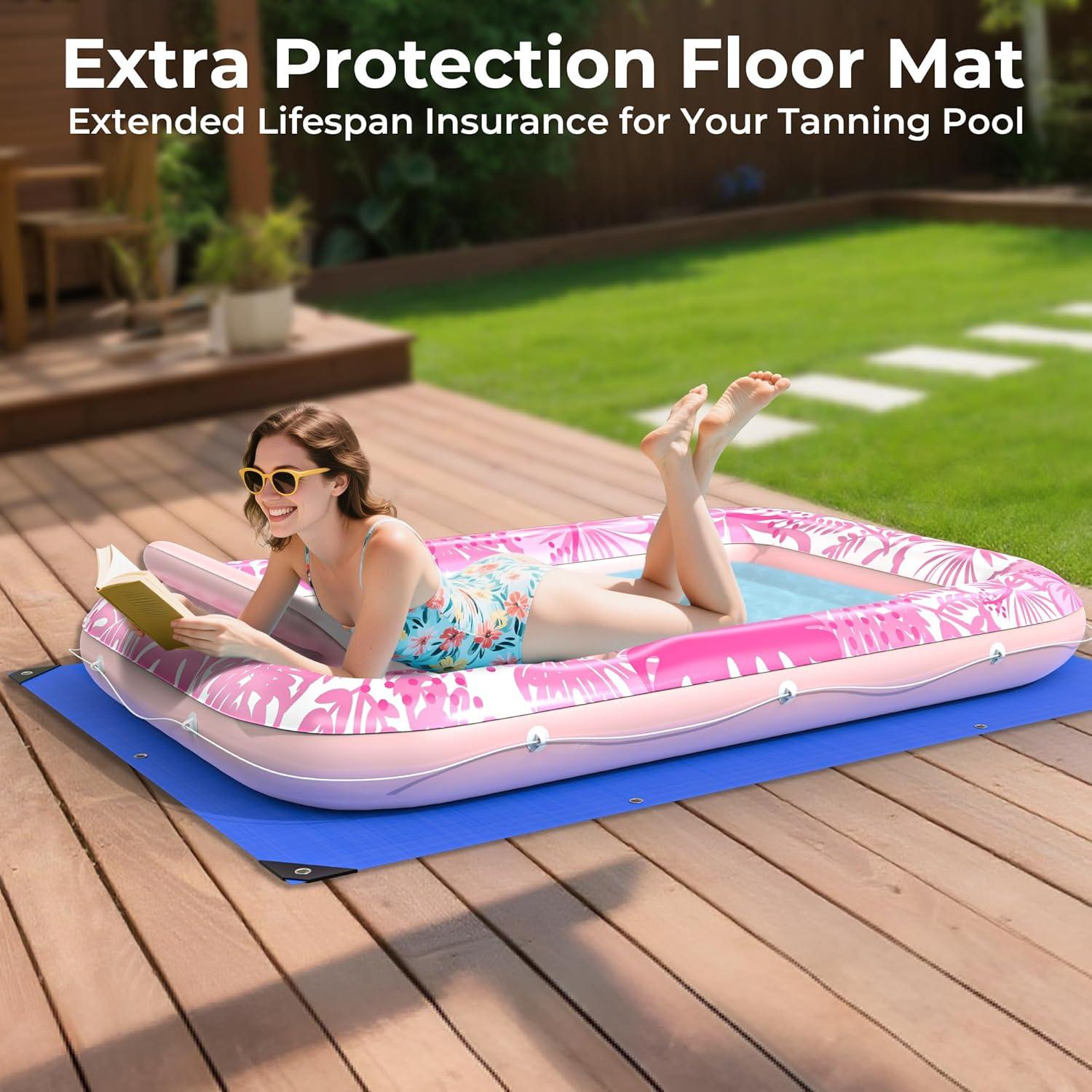 Flotador Inflable para Tanning POOLACC 178x117 cm Rosa