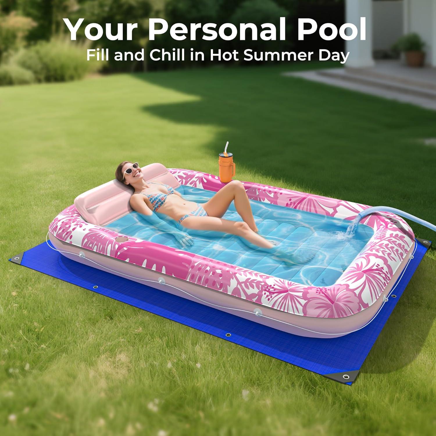 Flotador Inflable para Tanning POOLACC 178x117 cm Rosa