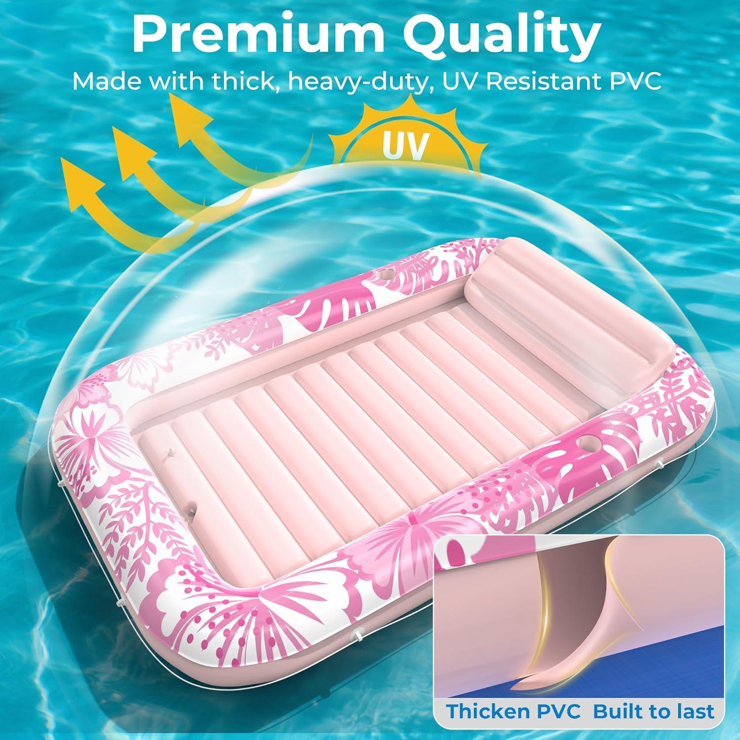 Flotador Inflable para Tanning POOLACC 178x117 cm Rosa