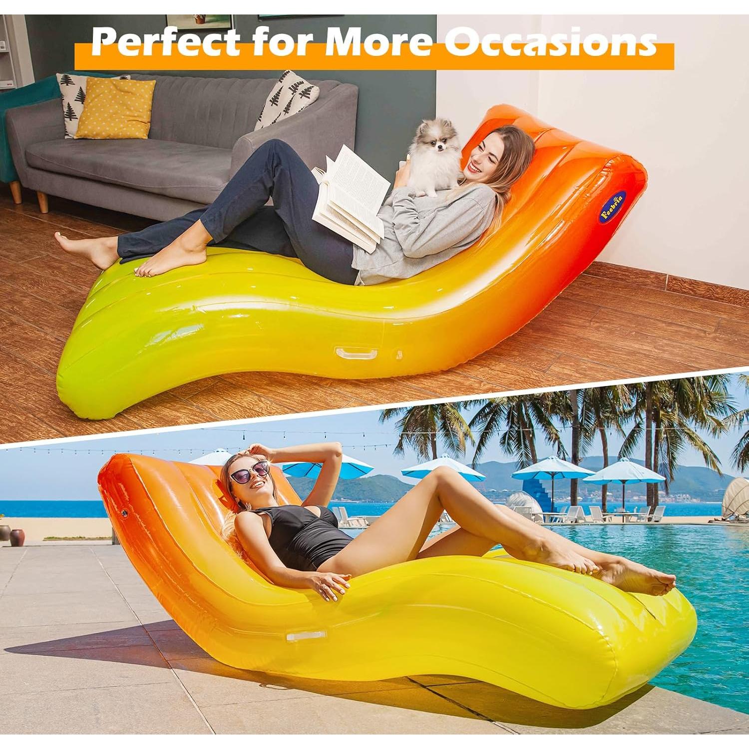 Flotador de piscina inflable Swirbe arcoíris extra grande