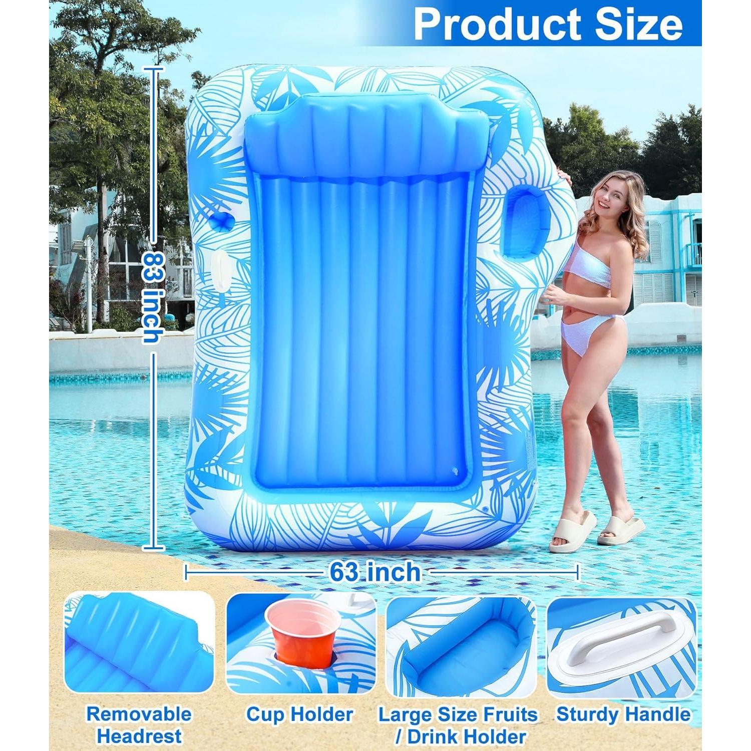 Flotador Inflable Gigante TURNMEON 211x160 cm con Rociador