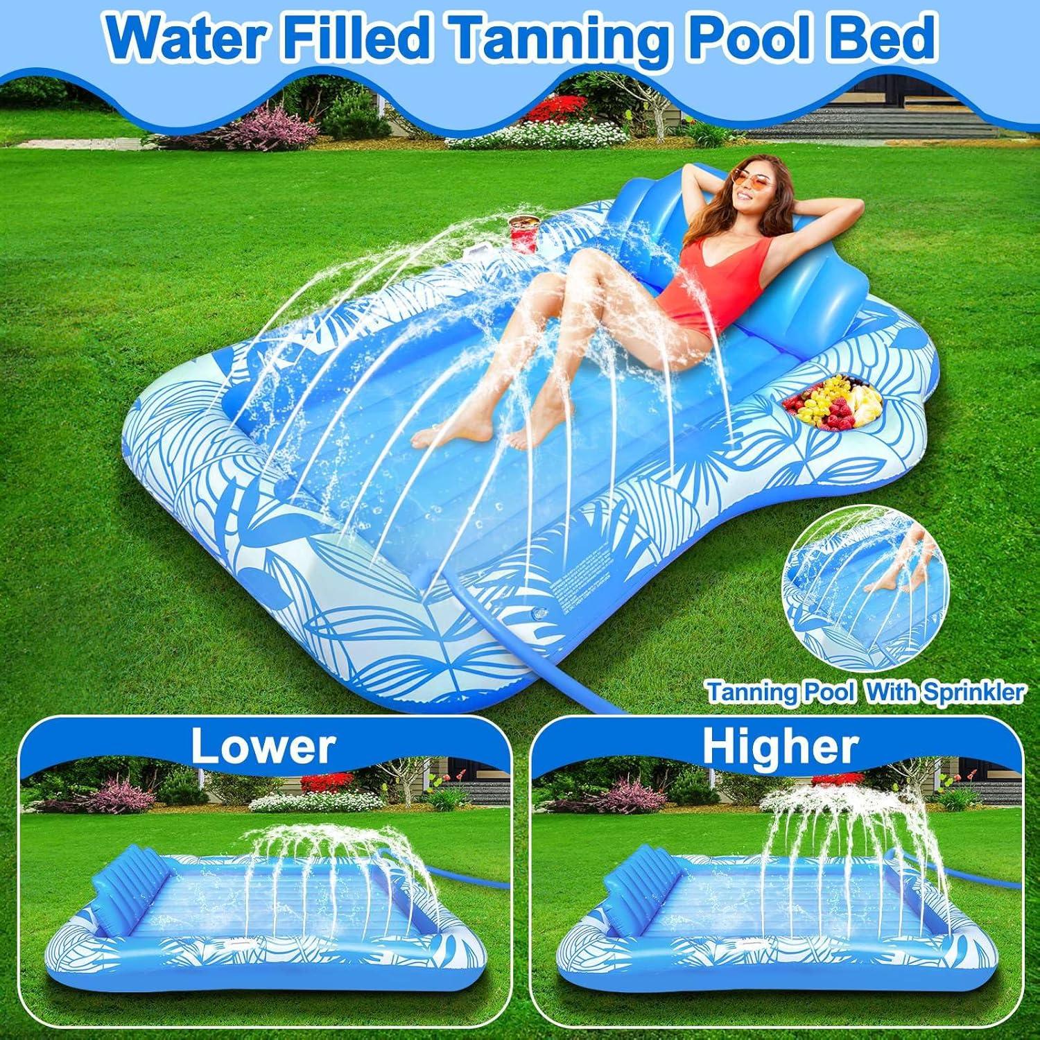 Flotador Inflable Gigante TURNMEON 211x160 cm con Rociador