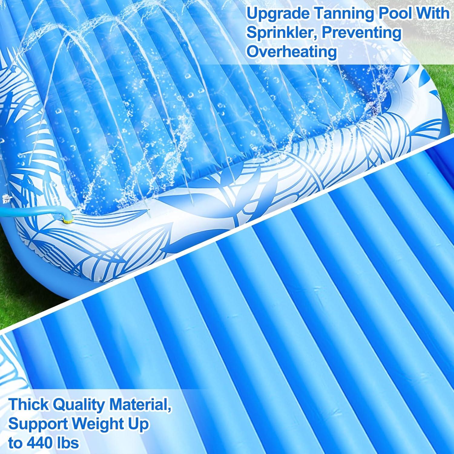 Flotador Inflable Gigante TURNMEON 211x160 cm con Rociador