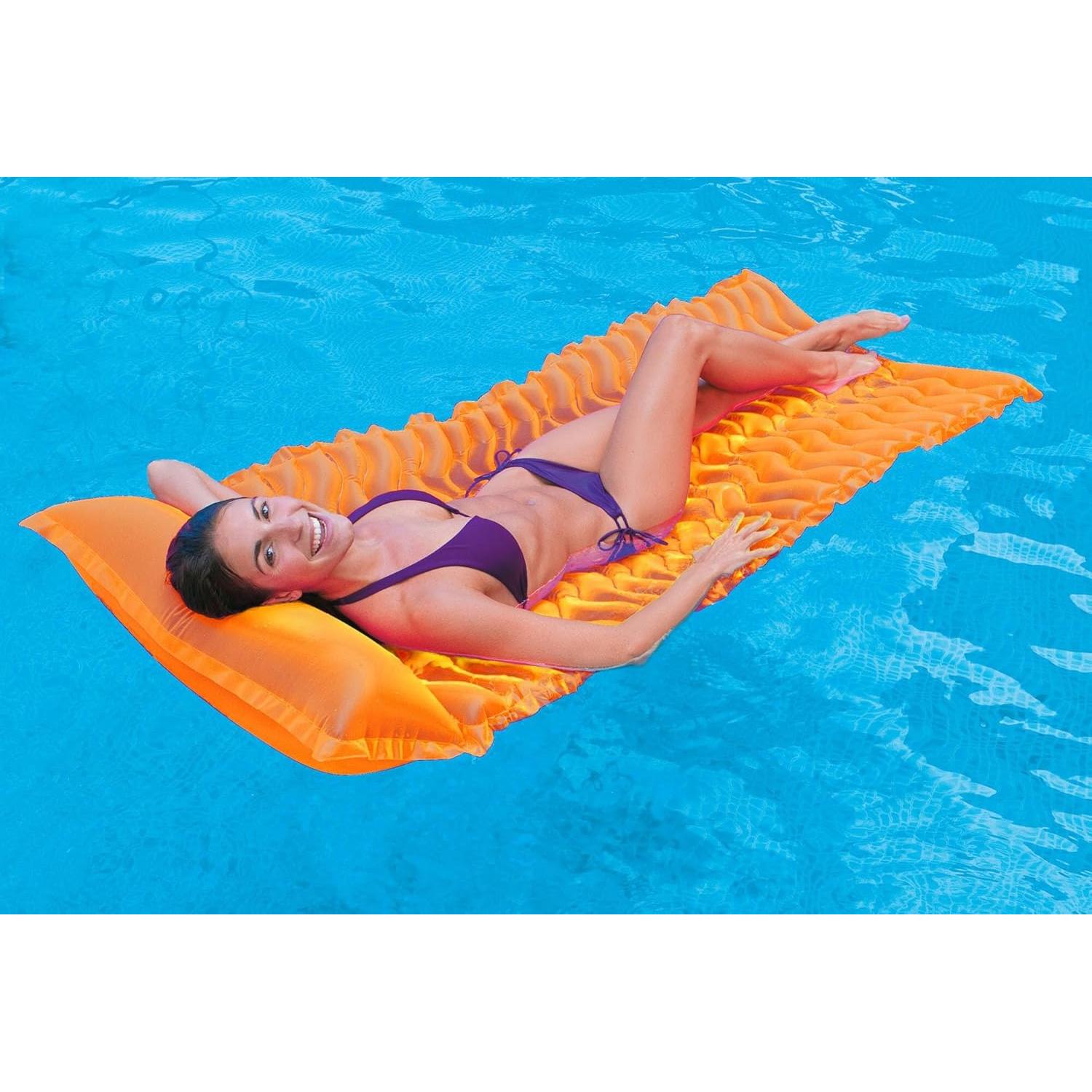 Colchoneta Inflable Intex Tote-N-Float Wave 229x86 cm - Paquete de 2