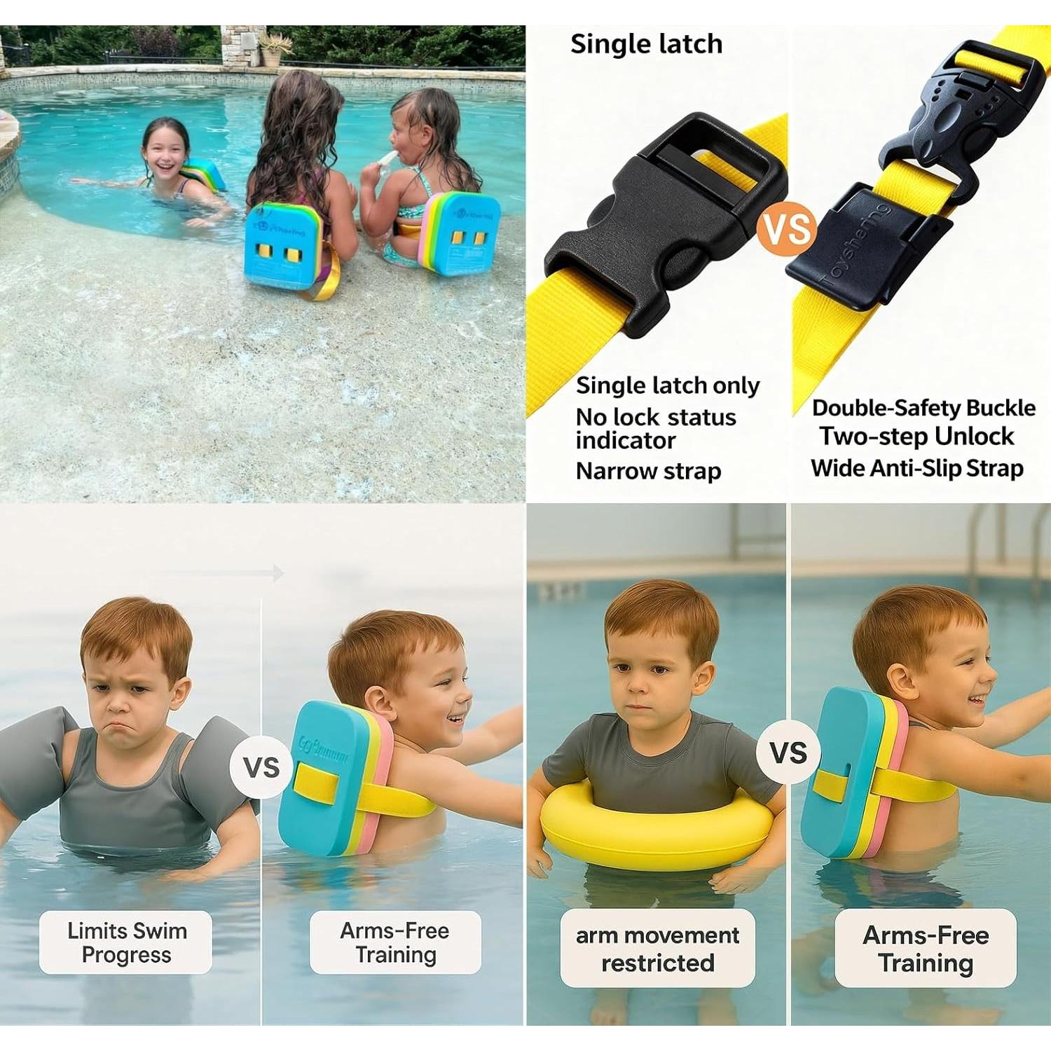 Cinturón de Flotación TOYSHARING para Niños 3-12 Años