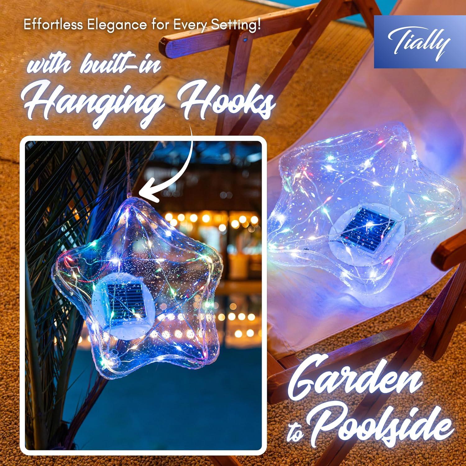 Luces Flotantes Solares TIALLY 14" Multicolor para Piscina