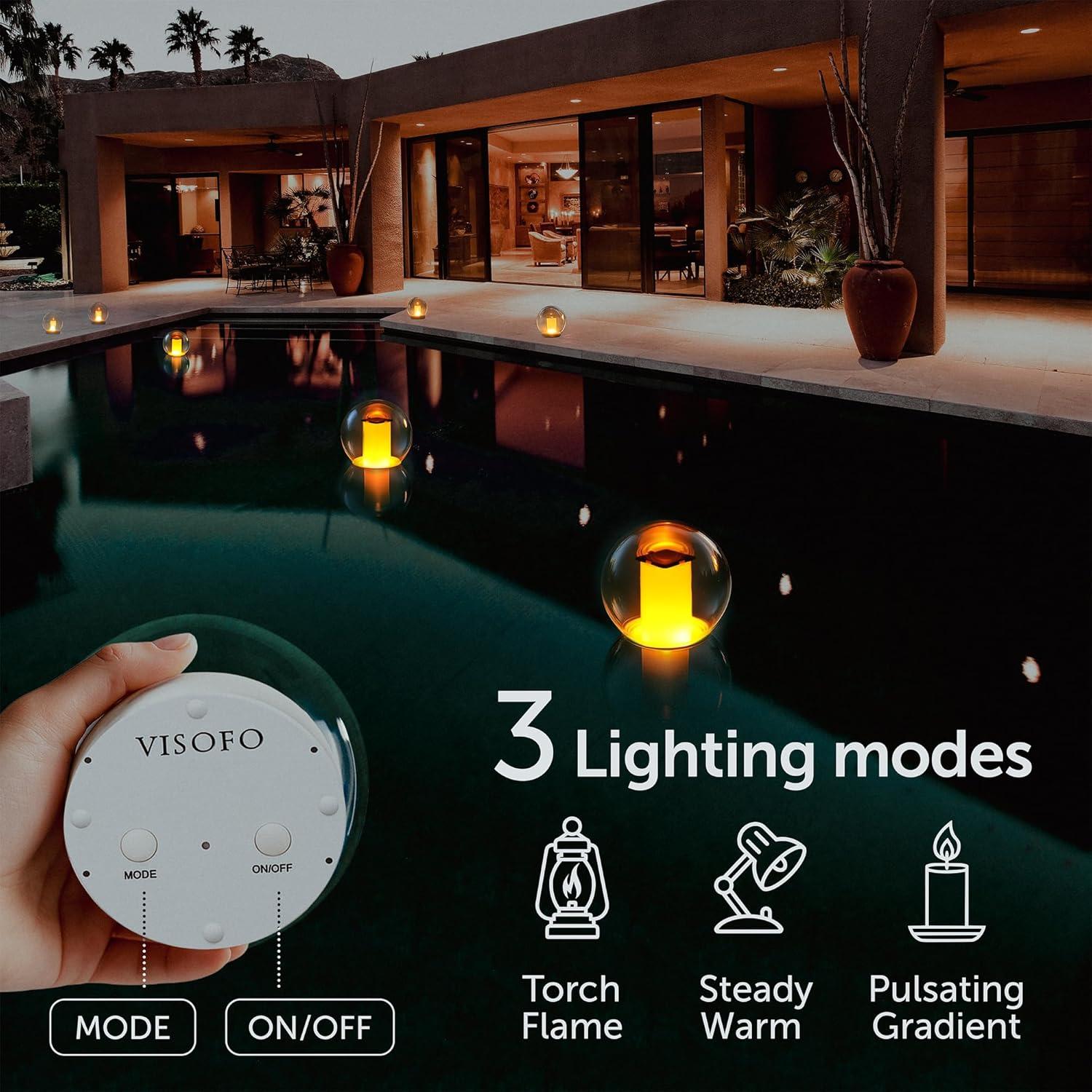 Luz Flotante Solar VISOFO para Piscina IP68 1 Unidad