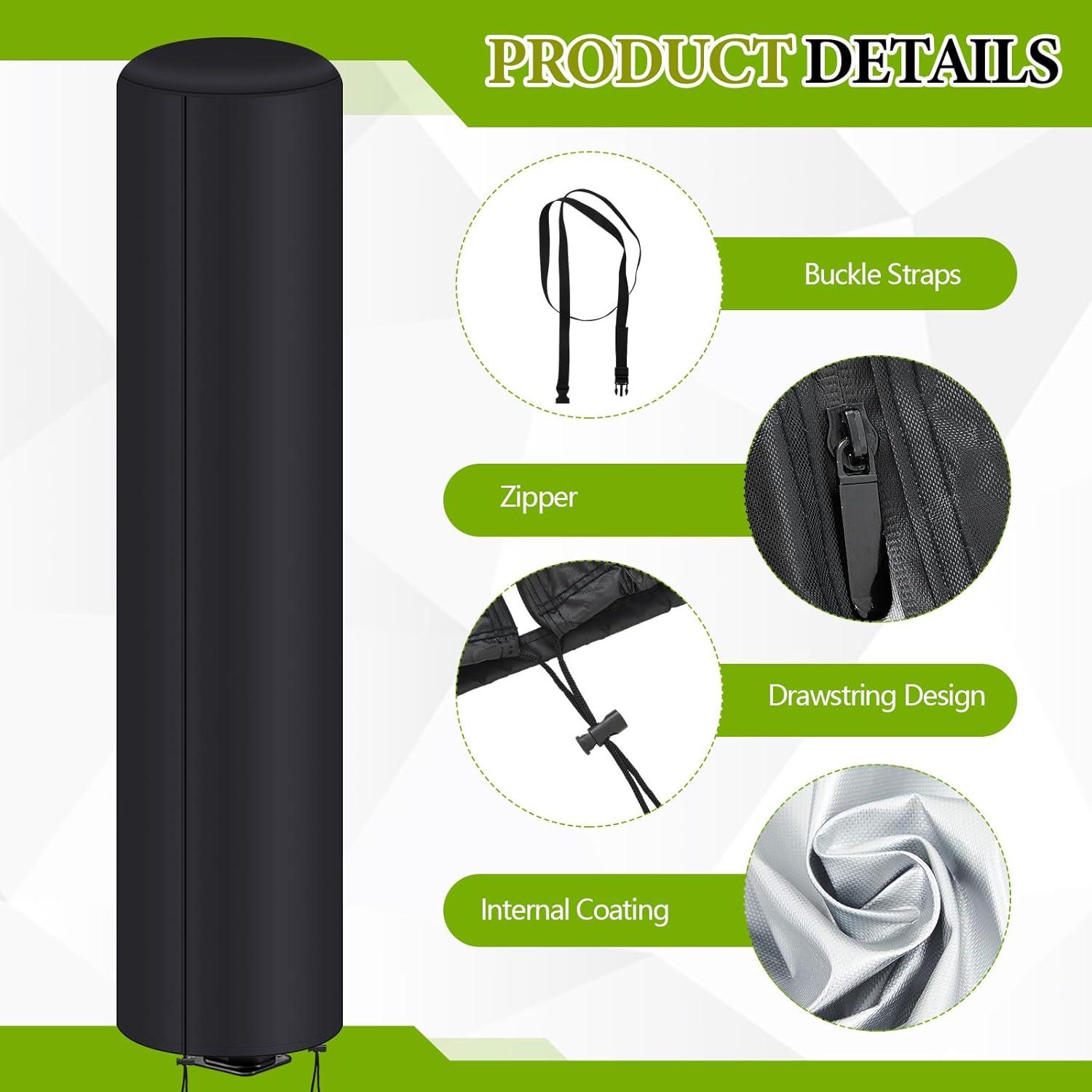 Cubierta de Ducha Solar Impermeable Maasechs 230x67cm Negra