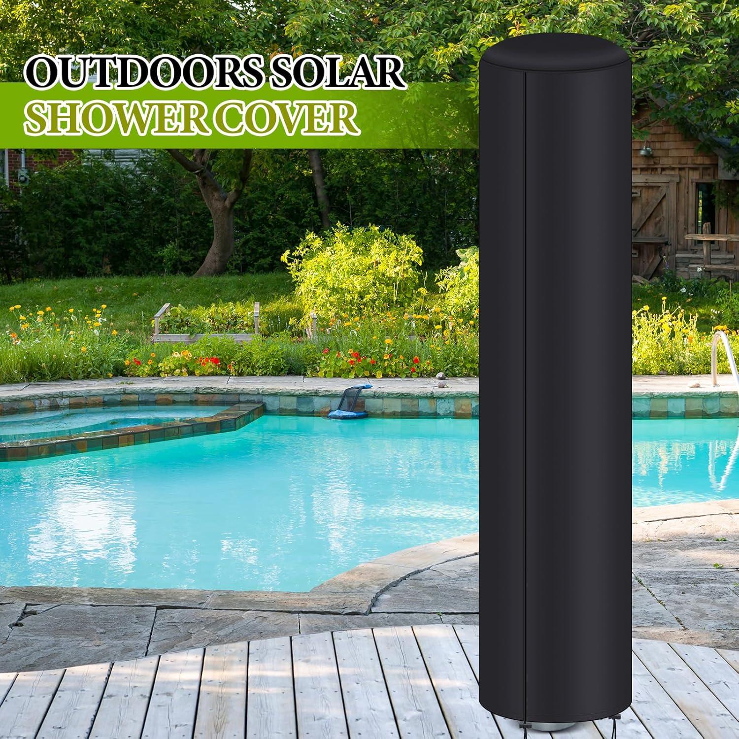 Cubierta de Ducha Solar Impermeable Maasechs 230x67cm Negra