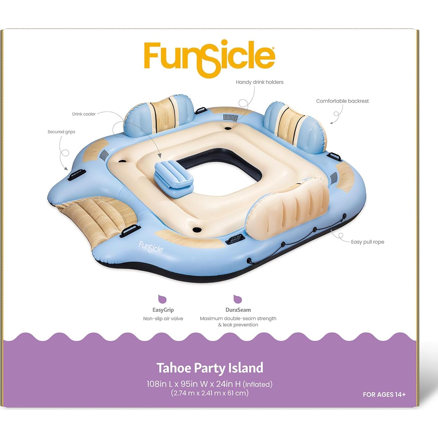 Isla Inflable Funsicle Tahoe 2.74m para 4 Personas