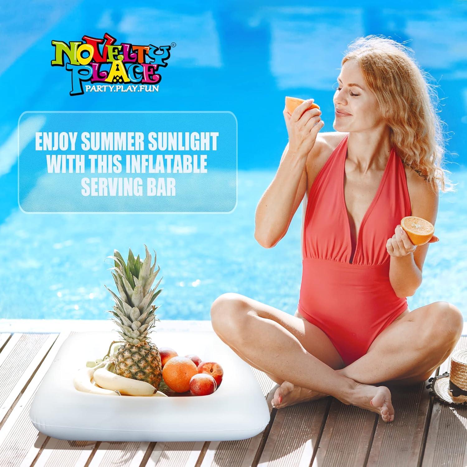 Barra Inflable de Hielo Novelty Place - Bandeja para Comida y Bebidas