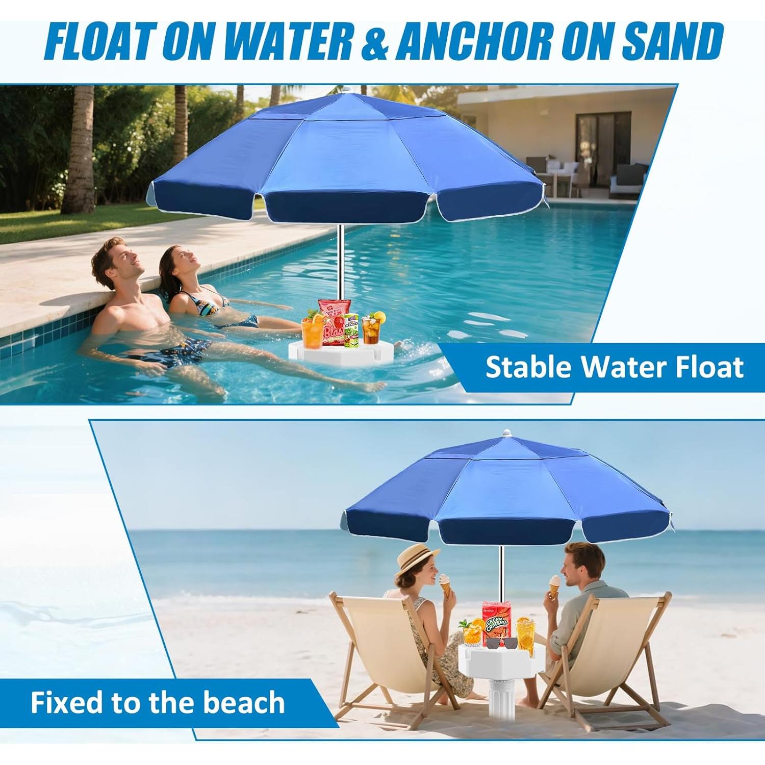 Paraguas Flotante OceanaFlow para Piscina 2.04m con Base