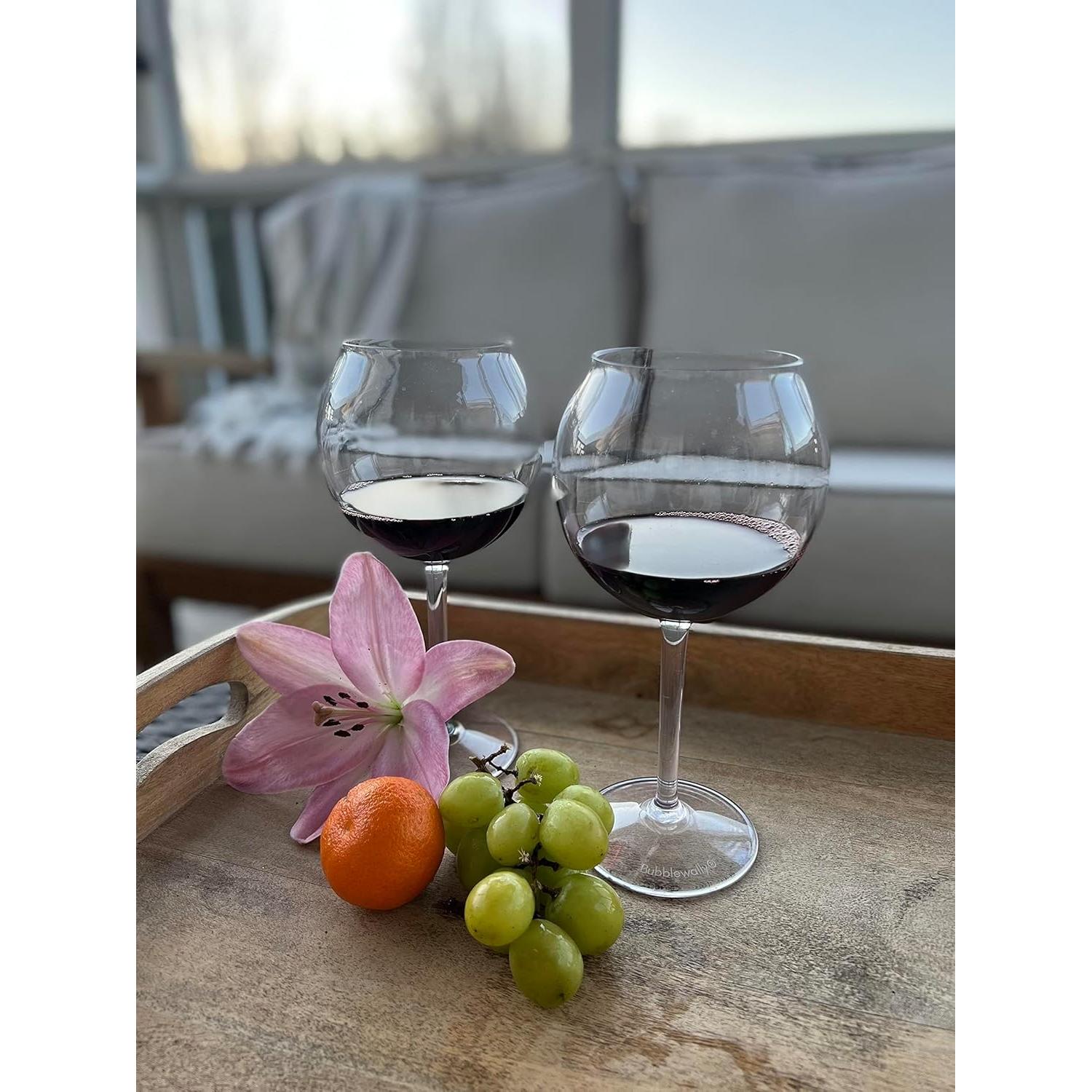 Copas de Vino Flotantes BubbleWally 532 ml - Set de 2