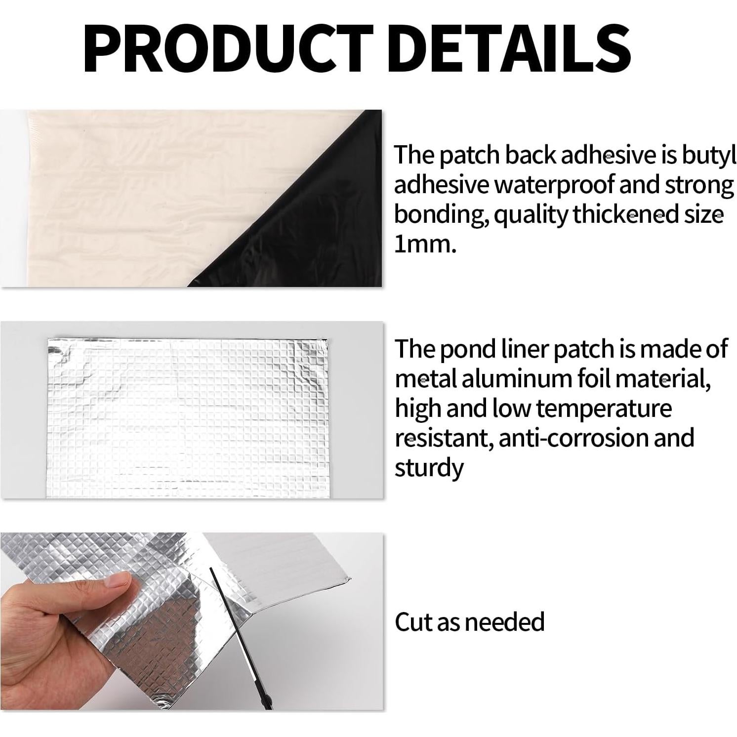 Cinta de Reparación de Estanque Lyreh 20x20 cm Caucho Butílico