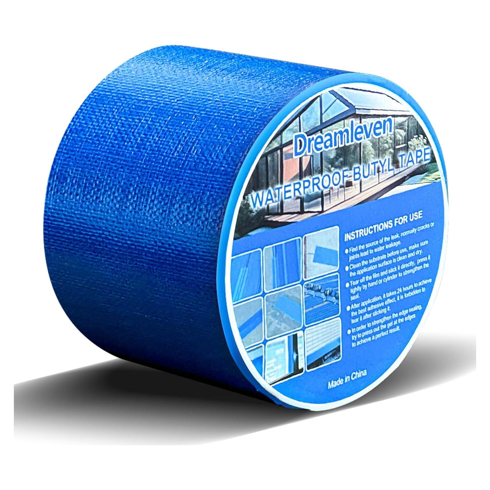 Cinta de Sellado Butílica Impermeable Azul 10.16 cm x 4.88 m