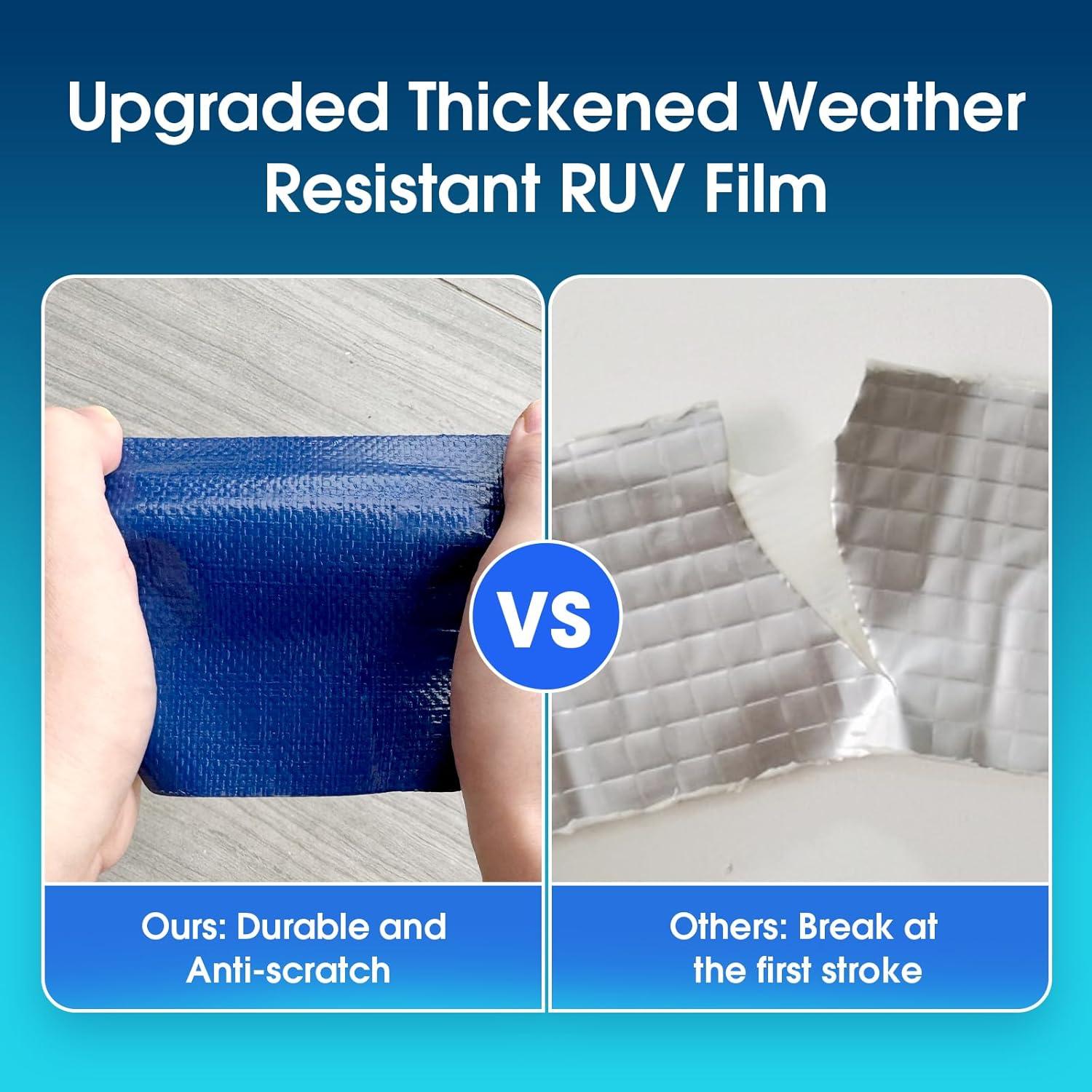 Cinta de Sellado Butílica Impermeable Azul 10.16 cm x 4.88 m