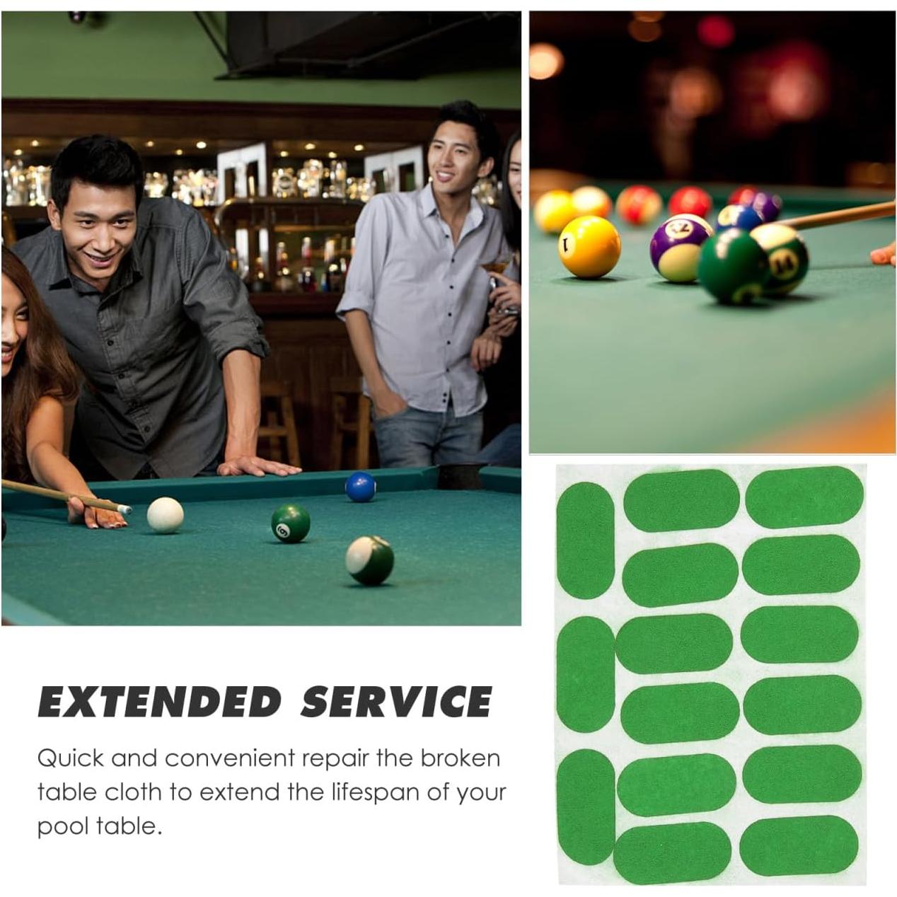 Kisangel Parche de Reparación para Mesa de Pool 5x2.5cm Verde