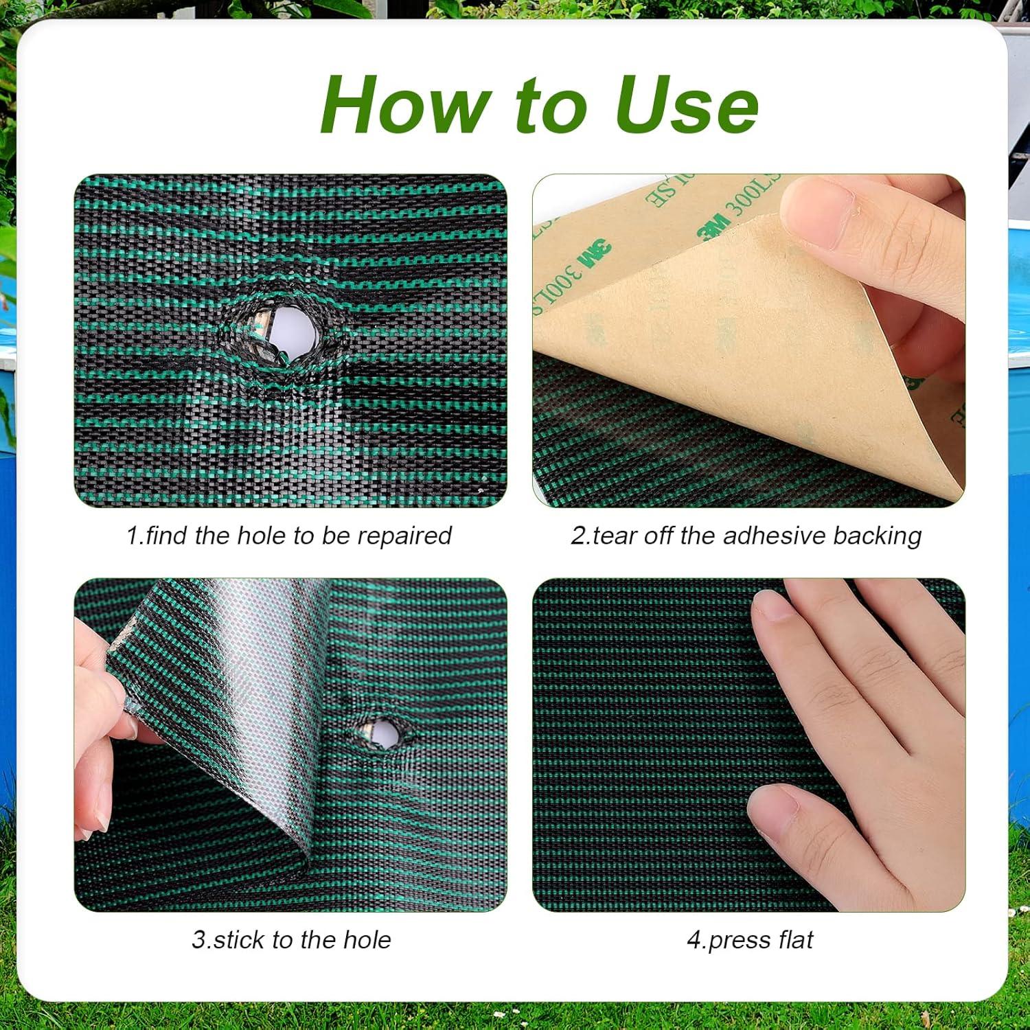 6 Parches Autoadhesivos para Cubierta de Piscina TOYMIS 10x20cm y 20x30cm