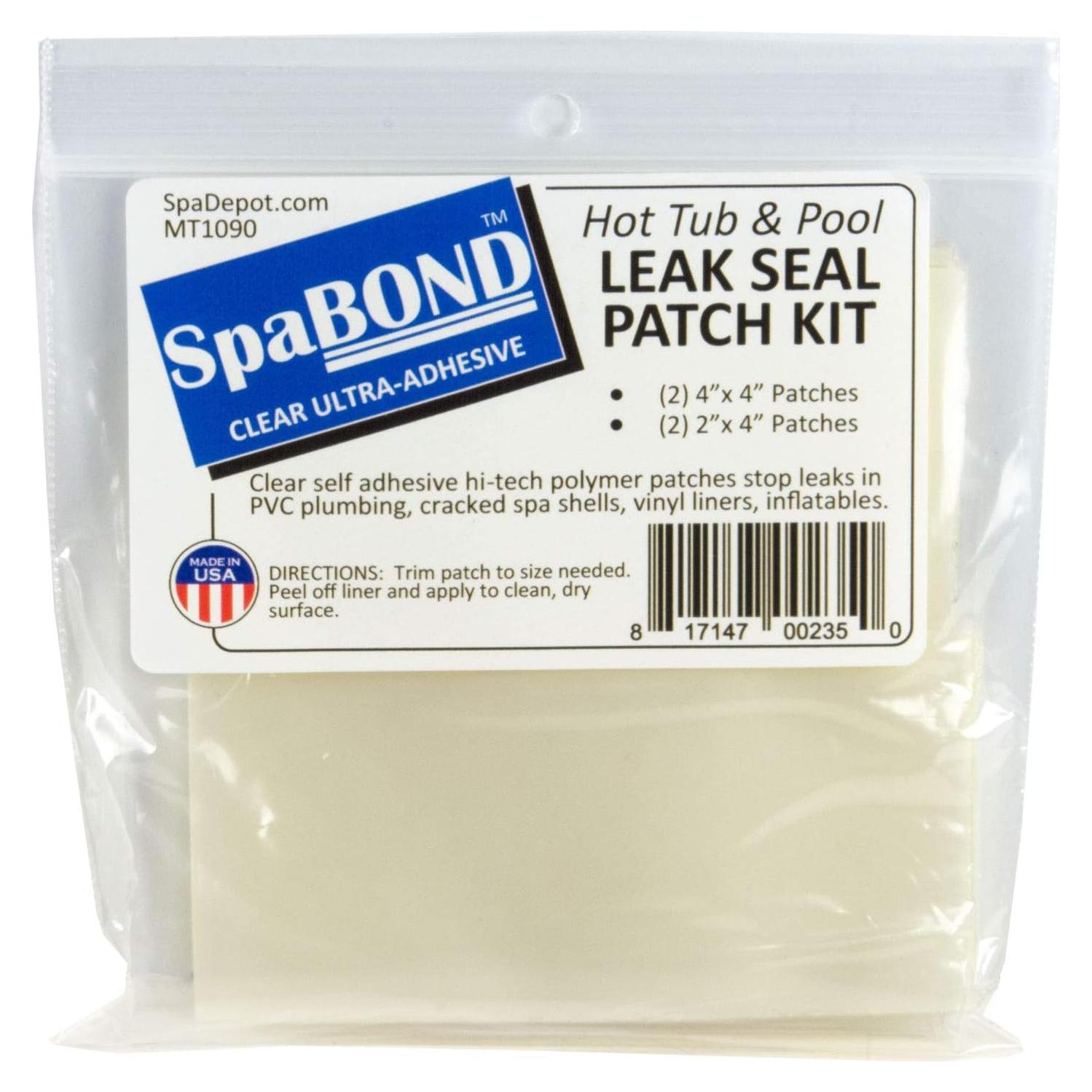 Kit de Parche Adhesivo Spa Bond para Reparación de Fugas - 4 Parches Transparentes