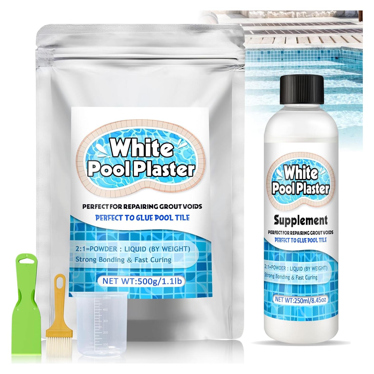 Kit de Reparación de Yeso Blanco OOTDART 0.45 kg para Piscinas