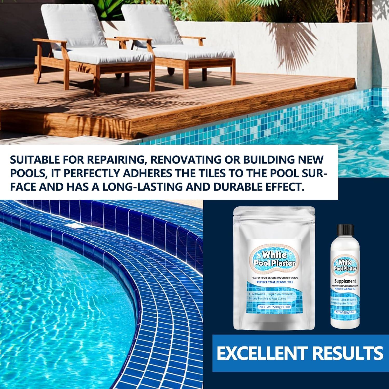 Kit de Reparación de Yeso Blanco OOTDART 0.45 kg para Piscinas