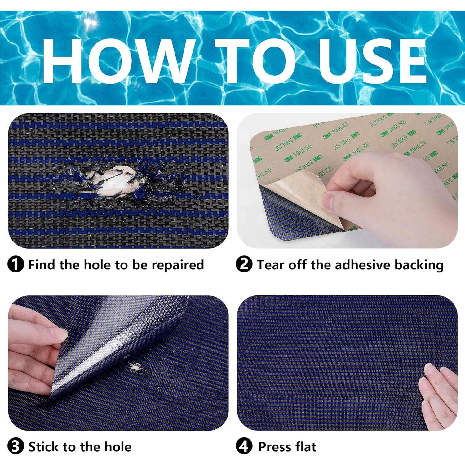 Kit de Parches Autoadhesivos LFUTARI para Cubierta de Piscina