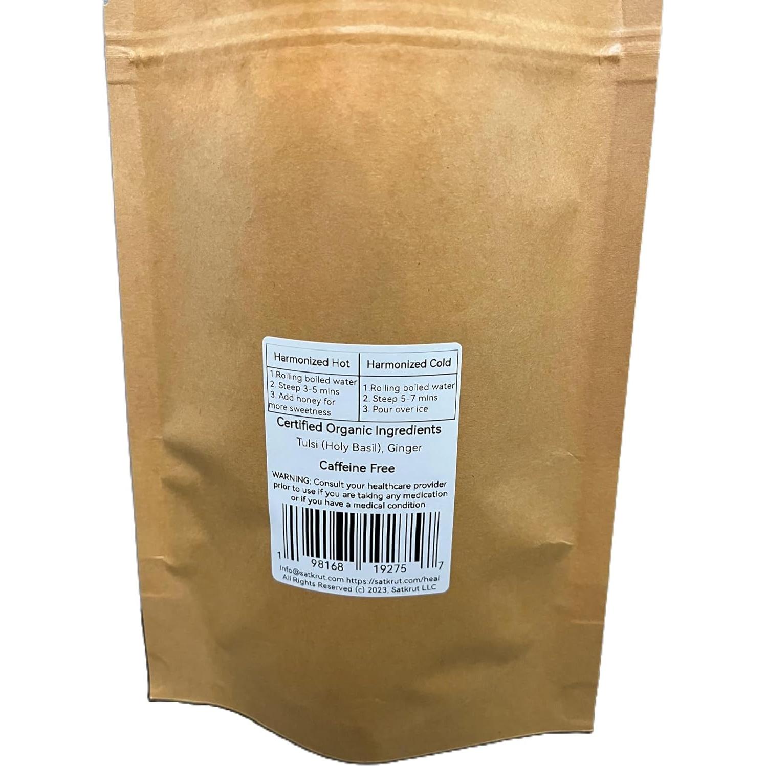 Té Herbal Premium SanosTea Tulsi Jengibre 30 Bolsitas