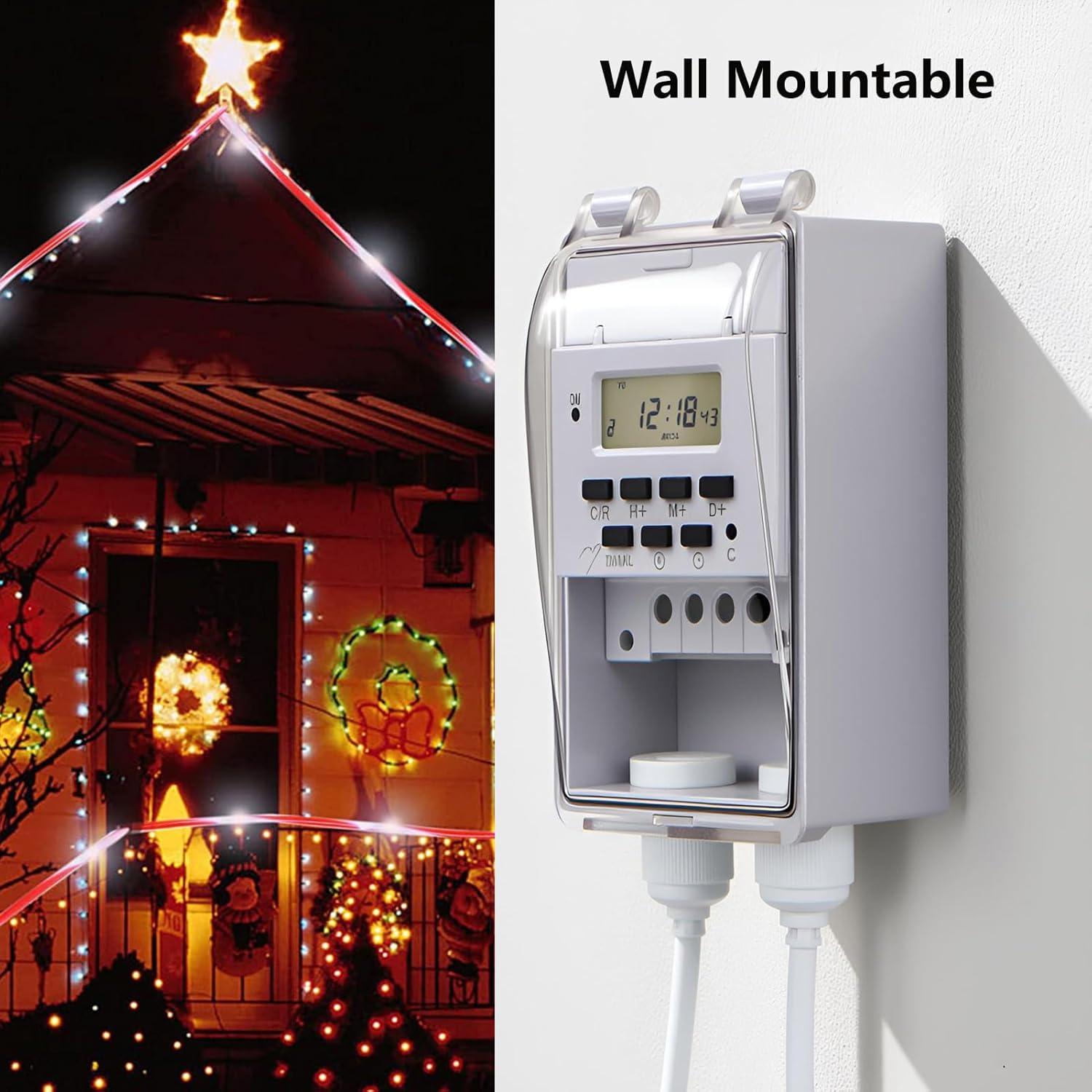 Interruptor Temporizador Digital Tectary 40A 16 Programaciones